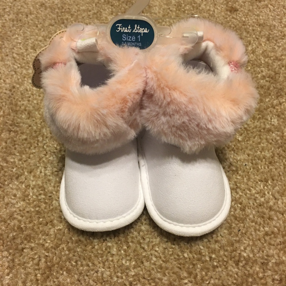 Baby Girl Pink & White Boots
